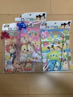 ツムツム文房具4点セット✖️3