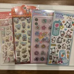 【正規品】4枚セット　サンリオ　キラコロ　おはじきシール 平成はっぴーフォン