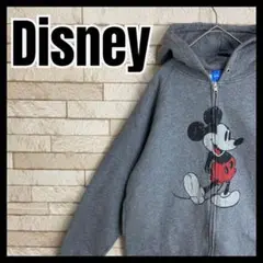 Disney ジップパーカー 耳付き スウェット mickey 可愛い レア
