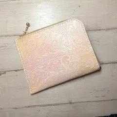 本革 ペイズリー L字ウォレット コンパクト財布 No.769 レザークラフト
