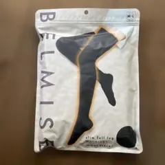 BELMISE スリムフルレッグ ウォーミング M-L ナイトブラック