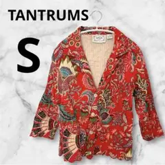 TANTRUMS 花柄カジュアルジャケット 赤 【L】 ユニーク