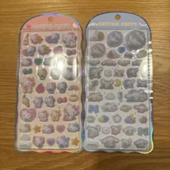 【正規品】サンリオ コットンパフィーシール キティ＆シナモロール