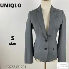 訳あり美品 UNIQLO ユニクロ ストレッチテーラードジャケット 羽織り 灰色