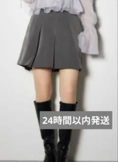 未使用【24時間以内発送】rienda ハイウエストタックフレアショートパンツ