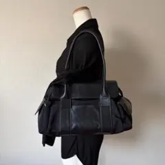 y2k leather nylon shoulder bag grunge 平成のサムネイル
