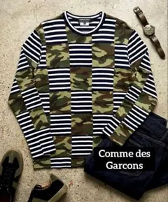 COMME des GARCONS HOMME ロンT パッチワーク - メルカリ