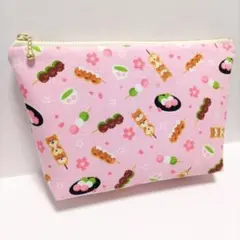 おだんご柴犬 ハンドメイド 柴犬 和風 お団子 マルチポーチ 和柄 和菓子のサムネイル