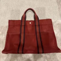 本日限定価格】エルメス トートバッグ ブラウン エールライン MM 