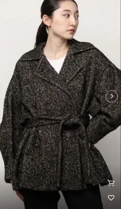 CLANE MIX LOOP TWEED BOX COAT クラネ　コー