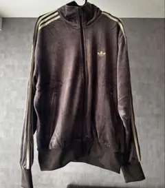 超希少 M！adidas ブラウン トラックジャケット ファイヤーバード ベロア