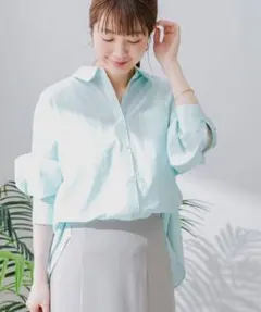 URBANRESEARCHSonnyLabel コットンストライプオーバーシャツ