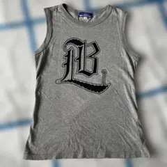 Burberry グレー タンクトップ 38 ラインストーン付き