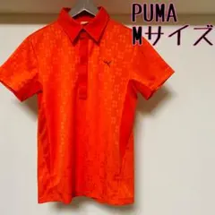 美品　PUMA プーマ　ゴルフ　ポロシャツ 半袖　Mサイズ　オレンジ　メンズのサムネイル