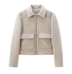 ZARA ソフトジップアップコート M