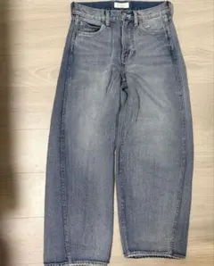 【美品】GLR DENIM ワイドテーパードパンツ ブルー 綿100% トレンドのサムネイル
