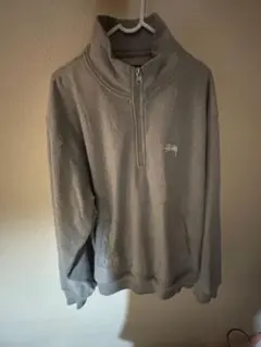 Stussy グレー ハーフジップ トレーナー M 本物