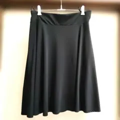 k*読様 ブラック フレアスカート ひざ丈