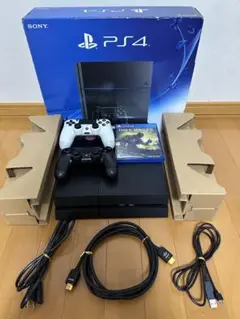 PS4本体 500GB 【外箱あり、純正コントローラー2個・ソフト1本付】
