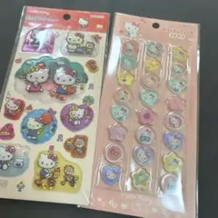 【新品・正規品】ハローキティ　おはじきふうシール　わたあめカプセルシール