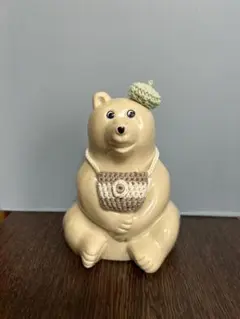 しろくま貯金箱　カメラ散歩　ベレー帽　ポーラベア