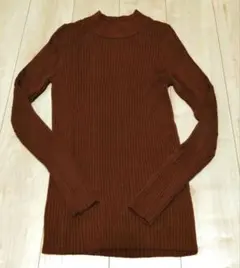 無印良品　首のチクチクを抑えた太リブ　ハイネック洗えるセーター（欧米サイズ）