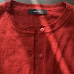 COMME CA ISM 赤 カーディガン L