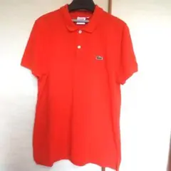 美品 LACOSTE L!VE ラコステ 半袖ポロシャツ オレンジ サイズ5のサムネイル
