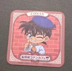 名探偵コナン コナンカフェ2025 江戸川コナン 缶バッジ 特典コースター