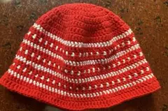ハンドメイド クラッシャーハット バケットハット クロシェハット