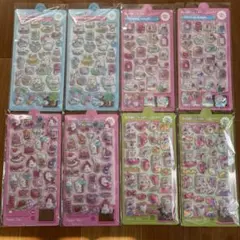 ぷくぷくシール 3D 立体　ボンボンドロップ風シール 8枚入りセット 手帳シール