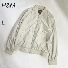 H&M フライトジャケット　MA-1 ジップアップ　ナイロン混　Lのサムネイル