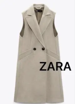 新品[ZARA]リネン混 ダブルブレスト クロップドジャケット/xs - メルカリ
