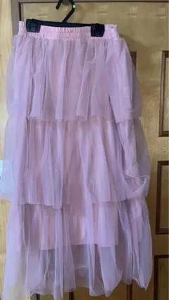 Dazy ピンク チュール ティアードスカート Lサイズ