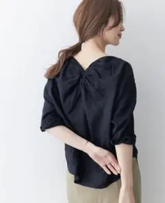 【URBAN RESEARCH DOORS】リネンバックツイストブラウスシャツ