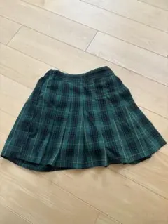 緑系チェック柄 プリーツミニスコート