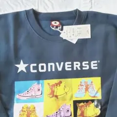 未使用タグ付 CONVERSE トレーナー L くすみネイビー 裏起毛