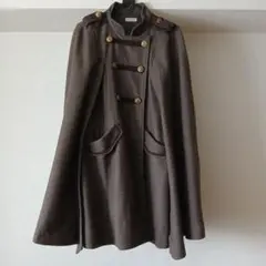 axes femme ブラウン ポンチョ・ケープコート