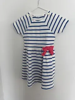 【PETIT BATEAU】ボーダーワンピース　24m