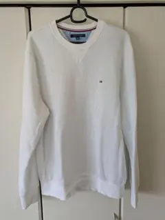 Tommy Hilfiger ホワイト Vネック トレーナー