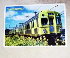 豊橋鉄道 渥美線 1800系 旧花柄 ラッピング車両 電車 下敷き 菜の花号のサムネイル