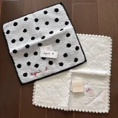 未使用　アニエスベー&ジルスチュアート　ミニタオルハンカチ　agnes b.のサムネイル