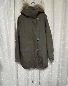 ローリーズファーム　M オリーブグリーン フード付きモッズコート　3way