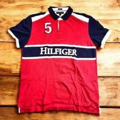 TOMMY HILFIGER ポロシャツ XXL赤 ネイビー