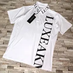 【新品】LUXEAKMPLUS AKM／総柄ロゴ ゴルフウェア ポロシャツ Mのサムネイル