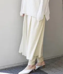 美品✨IENA イエナ ロングスカート ギャザー　レギンス付　ベージュ 36