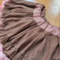 panpantutuフリル付きブラウンスカートのサムネイル