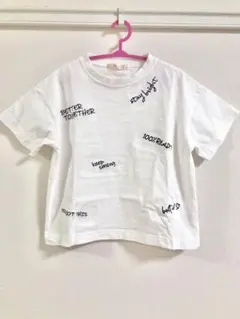 しまむら Écla sim 刺繍 Tシャツ ホワイト 110