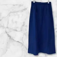 美品❣️匿名配送✨ネイビー シンプル ロングスカート