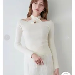 SNIDEL（スナイデル）フロントクロスニットプルオーバー　新品